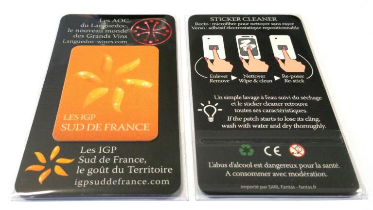 Sticky sticker screen cleaner, le patch microfibre personnalisable pour nettoyer smartphone et tablette